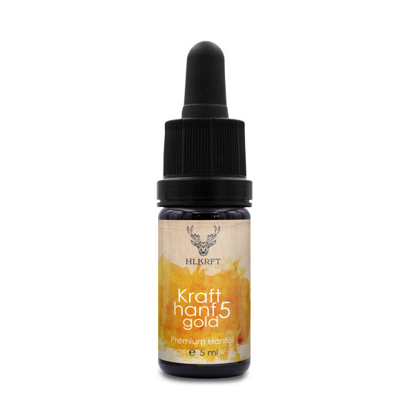 Krafthanf 5 Gold - Premium CBD Vollspektrum Hanf-Extrakt 5ml