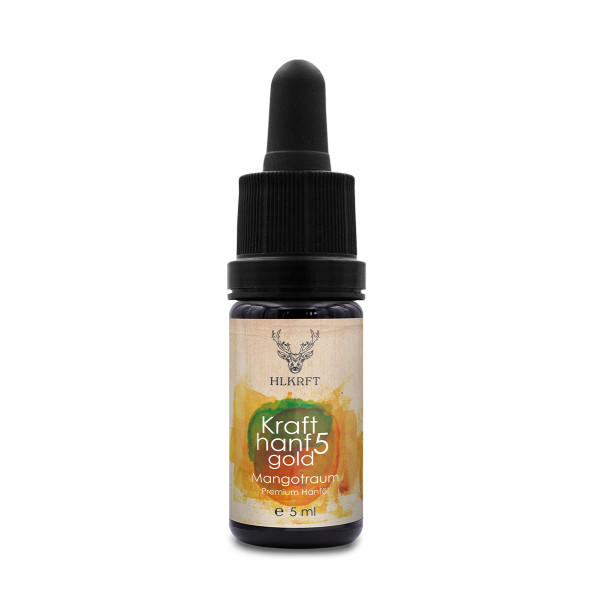 Krafthanf Gold 5 Mangotraum - Premium CBD Vollspektrum Hanf-Extrakt 5ml