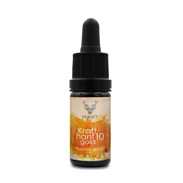 Krafthanf 10 Gold - Premium CBD Vollspektrum Hanf-Extrakt 5ml